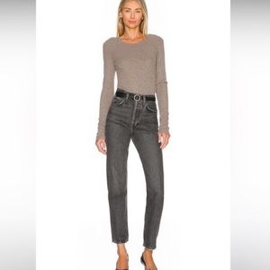 Agolde Jeans 90’s Pinch Waist Straight Leg in Underground Black